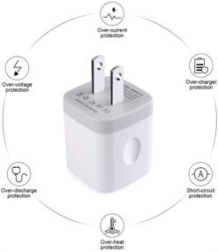 img 3 attached to 🔌 GiGreen Single Port USB Wall Charger, 1A/5V Power Adapter 5 Pack Charging Block Cube Plug Box Compatible with iPhone X/8/7/Xs/XR/6s/5/SE, Samsung Galaxy S9/S8/S7/S6 Edge, Note 8, LG G5 V30, Moto, Pixel, Nexus, HTC