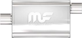 img 1 attached to 🚗 MagnaFlow 4x9 Oval Center/Offset Performance Muffler - Straight-Through Exhaust with Satin Finish (11365)