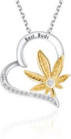 img 4 attached to 🌿 Best Buds Necklace: Premium Marijuana Weed Leaf Cannabis Jewelry Maple Leaf BFF Gift