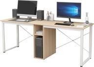 🖥️ sogesfurniture 78 inches maple double workstation dual desk with storage - ultimate home office solution for 2-person computer setup - bhus-ld-h01-mo logo