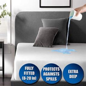img 2 attached to 🛏️ Queen Waterproof Mattress Pad Protector: Deep Pocket 60x80, Breathable & Noiseless Bed Cover