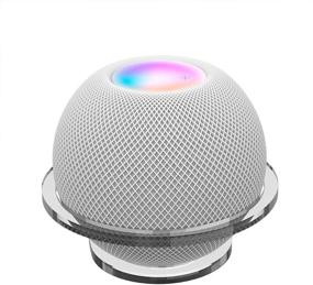 img 4 attached to 🔳 Прозрачный акриловый держатель/полка для установки на стену HomePod Mini Speaker - идеально подходит для подвешивания на стене или размещения на рабочем столе