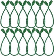 🎄 shappy christmas garland ties: reusable, flexible & decorative twist ties for garland, banisters, and home decoration (green, 12-pack) logo