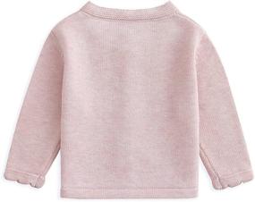 img 3 attached to 👶 Adorable and Comfortable Simplee kids Baby Girl Thin Sweater Cardigans in Solid White Pink for Toddlers (0-3 Years)