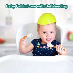 img 2 attached to YIVEKO Utensils for Toddlers: Self Feeding Training Kit for Kids at Home