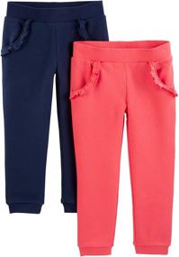 img 3 attached to Double Delightful: Toddler Girls' Pants & Capris 2-Pack from Simple Joys Carters