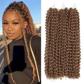 img 4 attached to 💁 Улучшите свой стиль с косичками из водяных волн Passion Twist Hair - 18" 3 упаковки, 27#