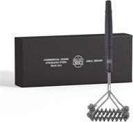 🍖 grillers choice commercial grill brush - bristle free, double helix coils, 18" long handle, stainless steel, all grill types - 3-in-1 professional barbecue cleaner! логотип