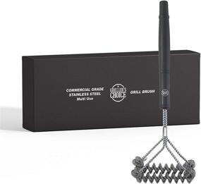 img 4 attached to 🍖 Grillers Choice Commercial Grill Brush - Bristle Free, Double Helix Coils, 18" Long Handle, Stainless Steel, All Grill Types - 3-in-1 Professional Barbecue Cleaner!