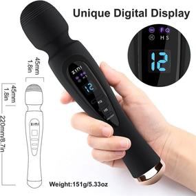 img 3 attached to ZINI Digital Display Wand Massager: 12 Vibration Patterns, Waterproof, USB Magnetic Rechargeable - Perfect for Women's Neck, Shoulder, Back, Body Sports Recovery & Muscle Aches