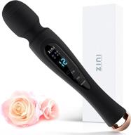 zini digital display wand massager: 12 vibration patterns, waterproof, usb magnetic rechargeable - perfect for women's neck, shoulder, back, body sports recovery & muscle aches logo