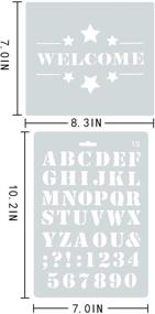 img 3 attached to 🌲 8-Piece Reusable Stencil Set for Wood Painting - Large Welcome Sign Templates with Letters, Numbers, and Signs for Hotel, Home, Porch, Halloween, Thanksgiving, Christmas Decor