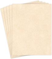 💌 premium natural parchment paper for writing, certificates, menus, and wedding invitations - 24lb bond, 8.5x11 inches, 50 sheets per pack logo