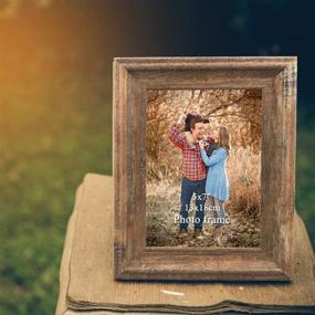 img 1 attached to ZBEIVAN 2-Pack Vintage Brown Family Art Rustic Photo Frames - 5x7 Picture Frame Set for Tabletop Display or Wall Mounting