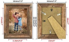 img 3 attached to ZBEIVAN 2-Pack Vintage Brown Family Art Rustic Photo Frames - 5x7 Picture Frame Set for Tabletop Display or Wall Mounting