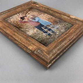 img 2 attached to ZBEIVAN 2-Pack Vintage Brown Family Art Rustic Photo Frames - 5x7 Picture Frame Set for Tabletop Display or Wall Mounting