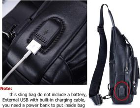 img 2 attached to 🔌 Convenient Charging with BULLCAPTAIN Multipurpose Crossbody Daypacks