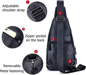 img 1 attached to 🔌 Convenient Charging with BULLCAPTAIN Multipurpose Crossbody Daypacks