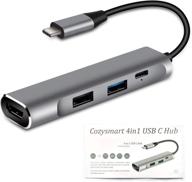 cozysmart usb c hub: 4k hdmi adapter, multiport usb 3.0/2.0 🔌 + 80w pd port for macbook/pro, dell xps, hp spectre, lenovo, chromebook, galaxy логотип