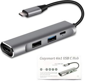 img 4 attached to Cozysmart USB C Hub: 4K HDMI Adapter, Multiport USB 3.0/2.0 🔌 + 80W PD Port for MacBook/Pro, Dell XPS, HP Spectre, Lenovo, Chromebook, Galaxy