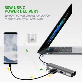 img 2 attached to Cozysmart USB C Hub: 4K HDMI Adapter, Multiport USB 3.0/2.0 🔌 + 80W PD Port for MacBook/Pro, Dell XPS, HP Spectre, Lenovo, Chromebook, Galaxy