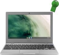 👨 samsung chromebook 4 11.6" laptop: ideal for business students, intel celeron n4000, 4gb ram, 32gb emmc, ac wifi, bluetooth, chrome os, + bonus 64gb green usb flash drive - perfect for remote work logo