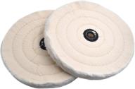 🛠️ wokise 2pcs 6-inch (50 ply) extra thick round polish buffing wheel cotton pad for bench grinder tool (cotton, 6-inch 50 ply) logo