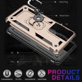 img 1 attached to 📱 Vaki Samsung Galaxy S21 Ultra 5G Case [Military Grade] with Kickstand, Magnetic Ring, Bumper, Shockproof Heavy Duty Armor Protective Cover for 6.8" Cell Phone - Basic Cases