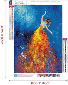 img 2 attached to BENBO Dancing Girl 5D Diamond Painting Kit - Create Stunning DIY Home Decor with Full Drill Rhinestone Arts & Craft