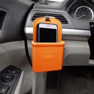 fh group fh3022orange silicone car vent mounted phone holder - orange color for iphones, galaxy note, and more! logo