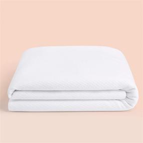 img 4 attached to 🛏️ Stay Dry and Dream Comfortably with Casper's Waterproof Queen Mattress Protector in White