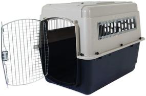 img 1 attached to 🐶 Petmate Ultra Vari Kennel - Heavy-Duty Dog Travel Crate - Tool-Free Assembly - 36" Long - Ideal for 50-70 lb Dogs - Taupe/Black