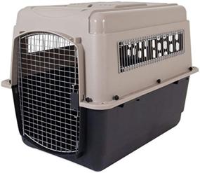 img 4 attached to 🐶 Petmate Ultra Vari Kennel - Heavy-Duty Dog Travel Crate - Tool-Free Assembly - 36" Long - Ideal for 50-70 lb Dogs - Taupe/Black