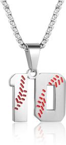 img 3 attached to 🧢 TLIWWF Inspiration Baseball Necklace: Premium Stainless Boys' Jewelry with Intricate Pendant Chain