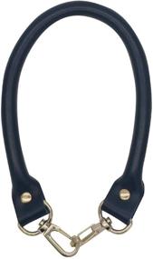 img 1 attached to 👜 Set of 2 Black Leather Shoulder Straps - 16-Inch - Ideal for Handbags, Purses, Laptop Bags, with Golden Clasp