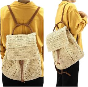 img 2 attached to Ayliss Backpack Shoulder Handmade Rucksack Women's Handbags & Wallets