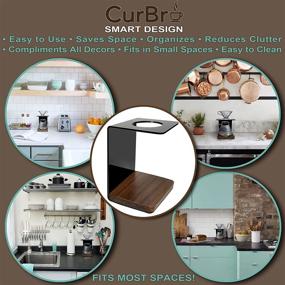 img 1 attached to ☕ CurBru Pour Over Coffee Stand – Stylish and Compatible with Hario V60 and Kalita Wave, Black with Walnut Base