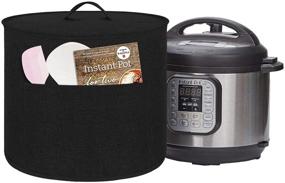 img 3 attached to Waterproof Appliance Dust Cover for 8 Quart Instant Pot, Electric Pressure Cooker, Rice 🌊 Cooker, Air Fryer, and Crock Pot with Easy-to-Clean Lining - Black (8 Quart Instant Pot)