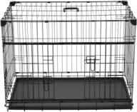 🐶 lucky dog 30” (s/m) slyder whisper glide sliding door dog crate: convenient 2nd side door, patented stabilizers, removable tray, rubber feet and carrying handle логотип