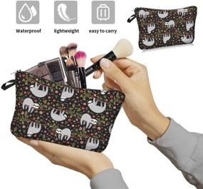 img 2 attached to 🦥 Cute Sloth Cosmetic Bag: Stylish Travel Toiletry Organizer for Women and Girls
