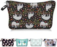 🦥 cute sloth cosmetic bag: stylish travel toiletry organizer for women and girls logo