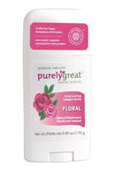 🌸 purelygreat natural deodorant stick - floral - ewg verified - vegan, cruelty free - aluminum & paraben free - essential oils logo