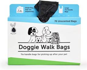 img 2 attached to 🐾 Doggie Walk Bags - Premium Easy Tie Handles, Extra Thick and Strong Dog Waste Bags for Easy Dispensing and Leak-Proof Cleanup