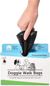 img 3 attached to 🐾 Doggie Walk Bags - Premium Easy Tie Handles, Extra Thick and Strong Dog Waste Bags for Easy Dispensing and Leak-Proof Cleanup