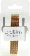 🌟 stylish homeford corsage wristlet with rhinestone band in gold - 1/2-inch" logo