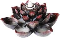 🌸 auspicious lotus back flow cone incense burner holder infuser by pacific giftware - enhance your meditation experience logo