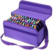 👝 btsky handy 80 slot carrying case for lipstick organizer, marker holder for touch spectrum noir paint s in purple logo