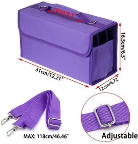 img 1 attached to 👝 BTSKY Handy 80 Slot Carrying Case for Lipstick Organizer, Marker Holder for Touch Spectrum Noir Paint S in Purple