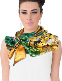 img 2 attached to 🧣 Dahlia Women's 100% Luxury Silk Scarf | Gustav Klimt's Iconic Painting Revealed