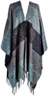 🧣 irish ruana wool & chenille 59” x 78 ¾” slate grey: scottish-made calzeat ruana wrap logo